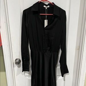 Favorite Daughter take me seriously long sleeve maxi dress in black